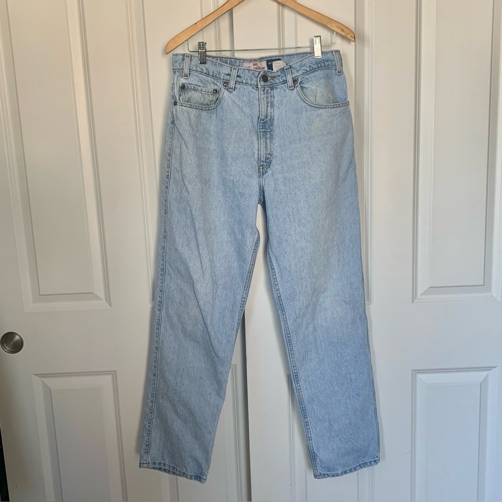 Levis 540 Jeans Men's 34x31 Light Wash Brown Tab Vintage Relaxed Straight Leg